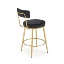 Стул барный HALMAR H115 черный/золотой